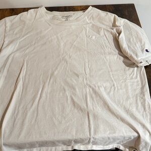 Champion Men's Cream Short Sleeve Tee